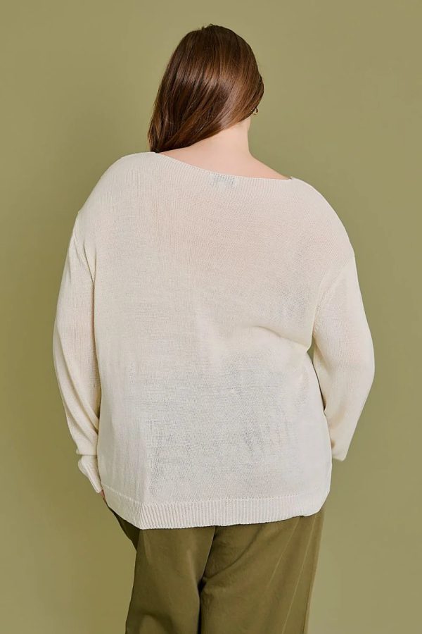 Plus Size "Caffeinated and Motivated" Knit Pullover Sweater - Image 2