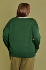 Plus Size "Malibu Golf Club" Graphic Knit Long Sleeve Crew Neck Relaxed Fit Sweater - Image 2
