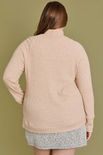 Plus Size Soft Ribbed Turtleneck Sweater Wholesale Boutique Fashion Cozy Winter Top - Image 2