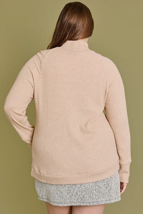 Plus Size Soft Ribbed Turtleneck Sweater Wholesale Boutique Fashion Cozy Winter Top - Image 2