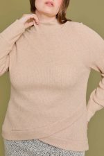 Plus Size Soft Ribbed Turtleneck Sweater Wholesale Boutique Fashion Cozy Winter Top - Image 4