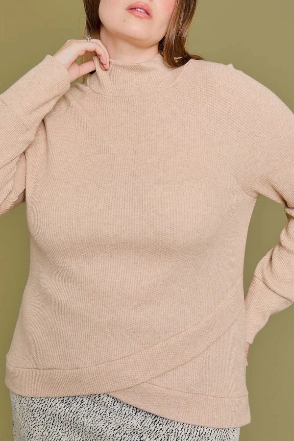 Plus Size Soft Ribbed Turtleneck Sweater Wholesale Boutique Fashion Cozy Winter Top - Image 4