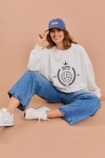 Plus Size "Volleyball Sports Club" Vintage Athletic Graphic Pullover Sweatshirt - Image 4