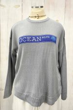 Plus Size "OCEAN BLVD" Graphic Knit Long Sleeve Crew Neck Boutique Sweater - Image 5