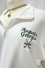 Plus Size "Augusta Georgia Golf Club" Quarter Zip Cotton Pullover Sweatshirt - Image 7