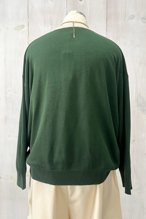 Plus Size "Malibu Golf Club" Graphic Knit Long Sleeve Crew Neck Relaxed Fit Sweater - Image 6