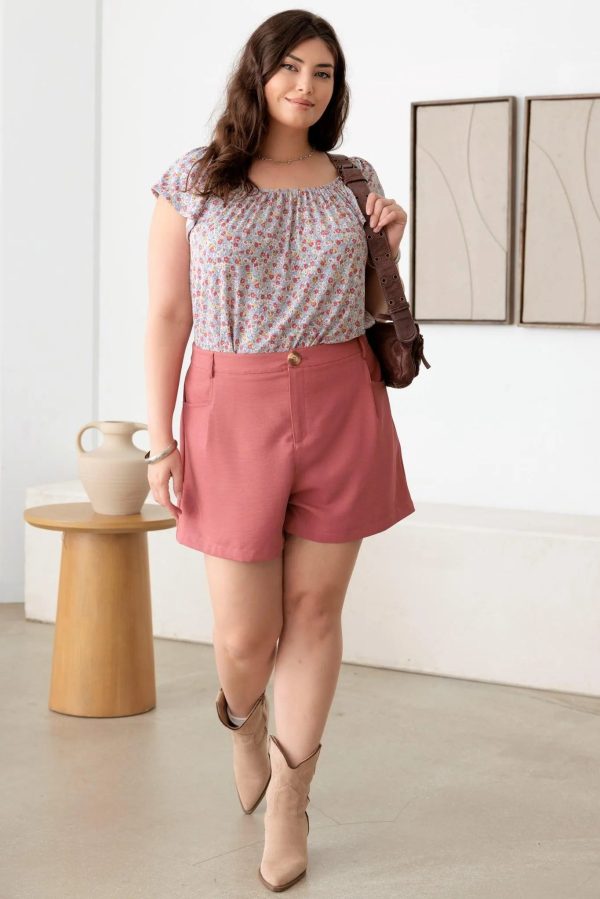 Plus Size Floral Short Sleeve Top - Image 6