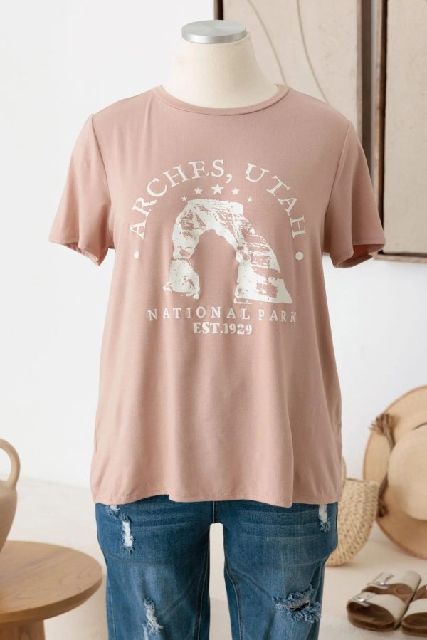 Plus Size "Arches Utah" Graphic T-Shirt Top - Image 1
