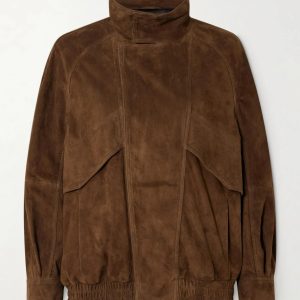 Women’s Suede High-Collar Short Jacket | Vintage Loose-Fit Suede Outerwear | Fall/Winter Chic Utility Style