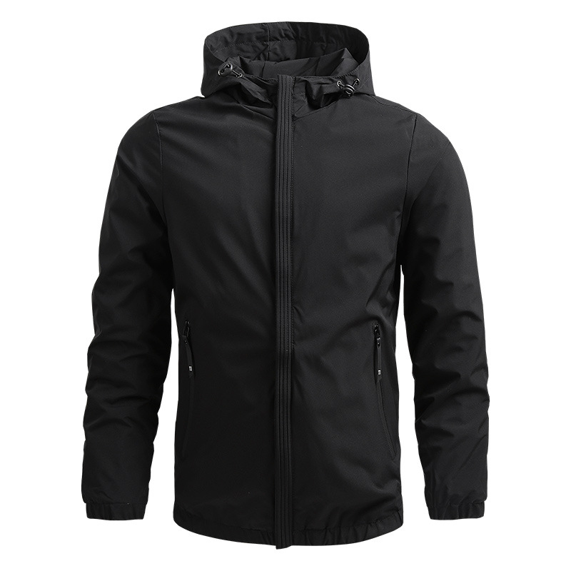 Men's Lightweight Windproof Hooded Jacket|Water-Resistant|Breathable|Casual & Commuter Coat - Image 5