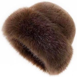 Luxury Faux Fox Fur Winter Hat | Plush Warm Round Fur Cap for Women | Thick Cozy Fluffy Hat