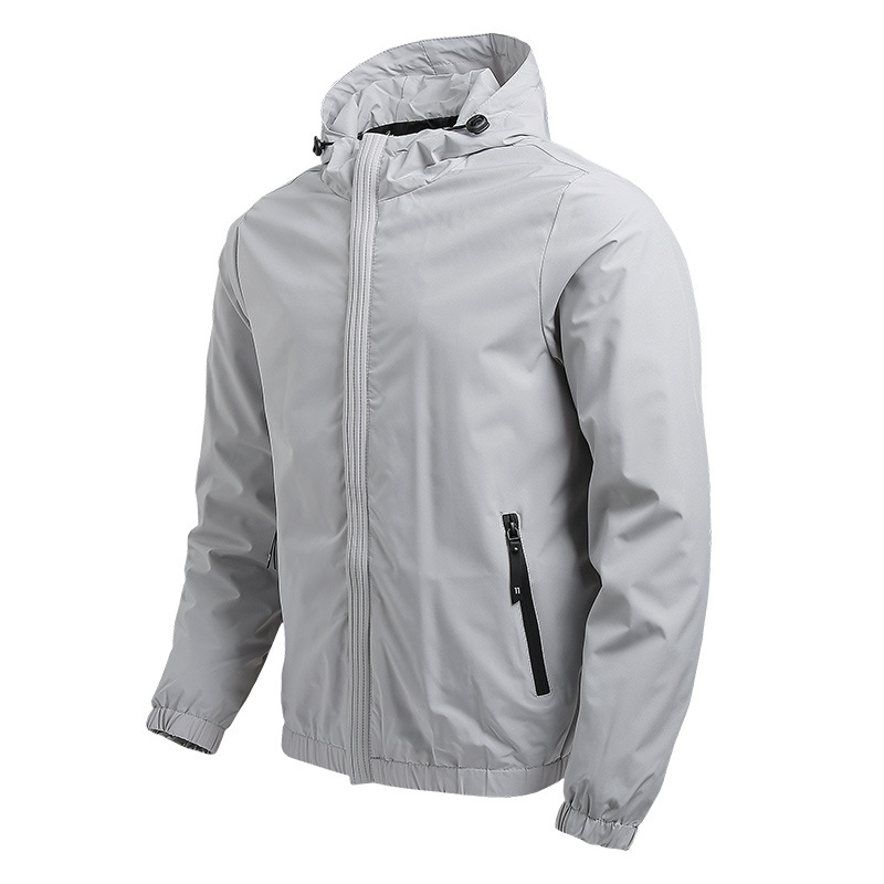 Men's Lightweight Windproof Hooded Jacket|Water-Resistant|Breathable|Casual & Commuter Coat - Image 3