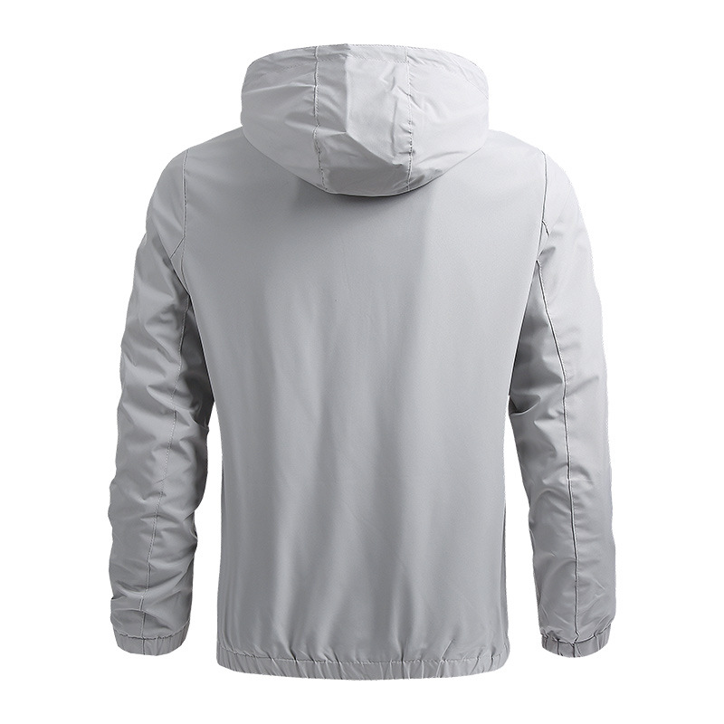 Men's Lightweight Windproof Hooded Jacket|Water-Resistant|Breathable|Casual & Commuter Coat - Image 2
