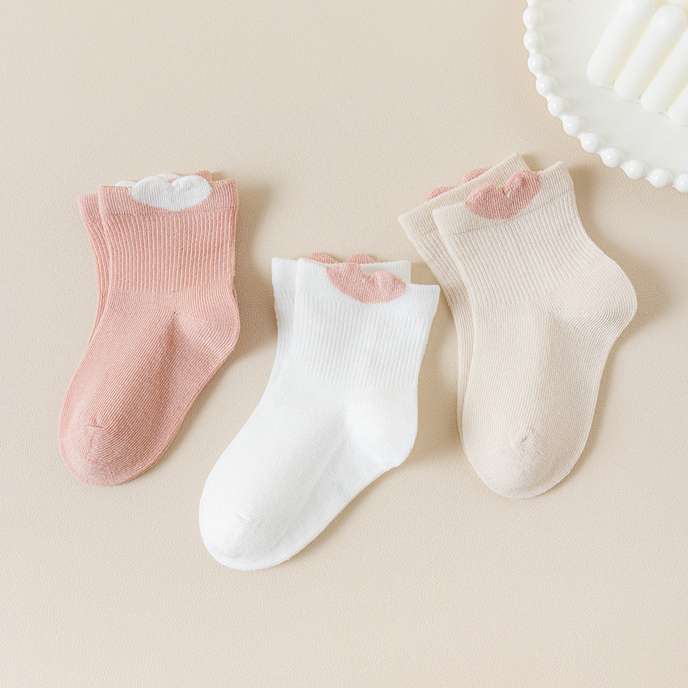 6 Pairs Kids Cotton Ruffle Socks – Soft Breathable Mid-Calf Baby Socks - Image 3