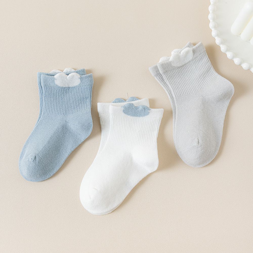 6 Pairs Kids Cotton Ruffle Socks – Soft Breathable Mid-Calf Baby Socks - Image 2