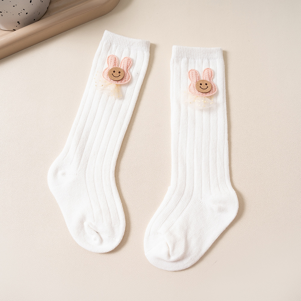 4 Pairs Kids Cotton Bunny Socks – Soft Warm Mid-Calf Toddler Socks with Cute 3D Rabbit Design (S/M/L Sizes) - Image 5