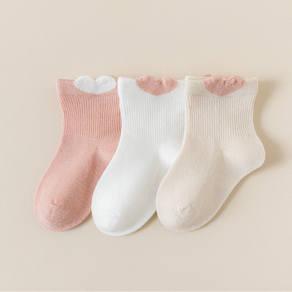 6 Pairs Kids Cotton Ruffle Socks – Soft Breathable Mid-Calf Baby Socks - Image 5