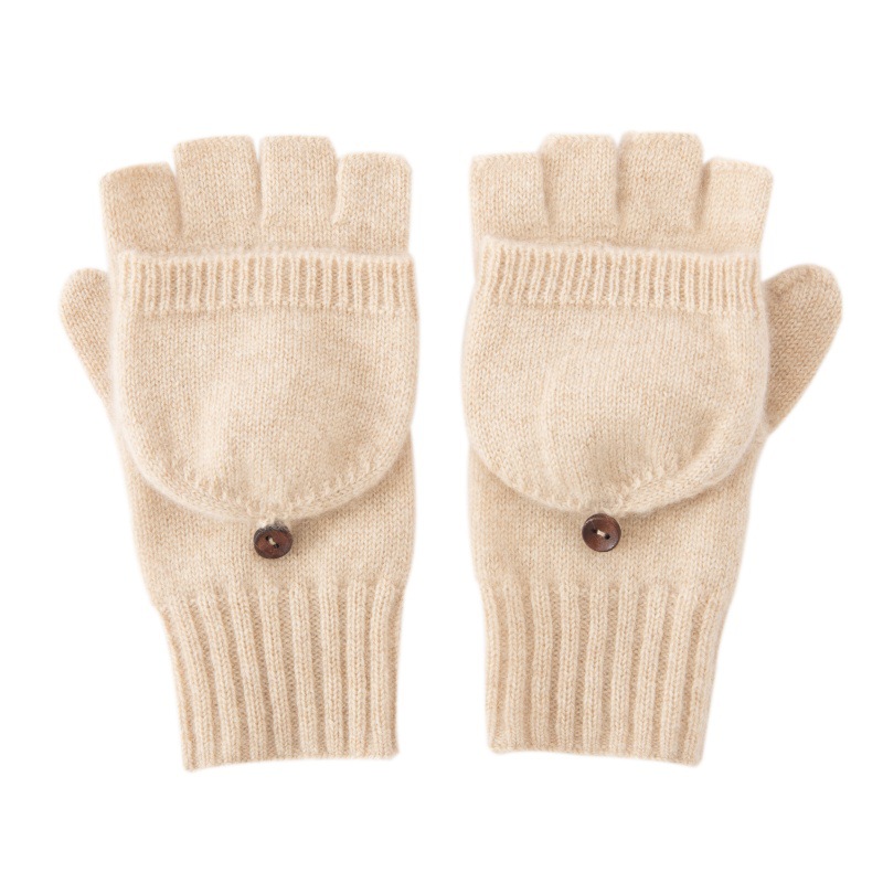 Unisex Flip-Top Fingerless Knit Gloves – Warm Winter Convertible Gloves - Image 5