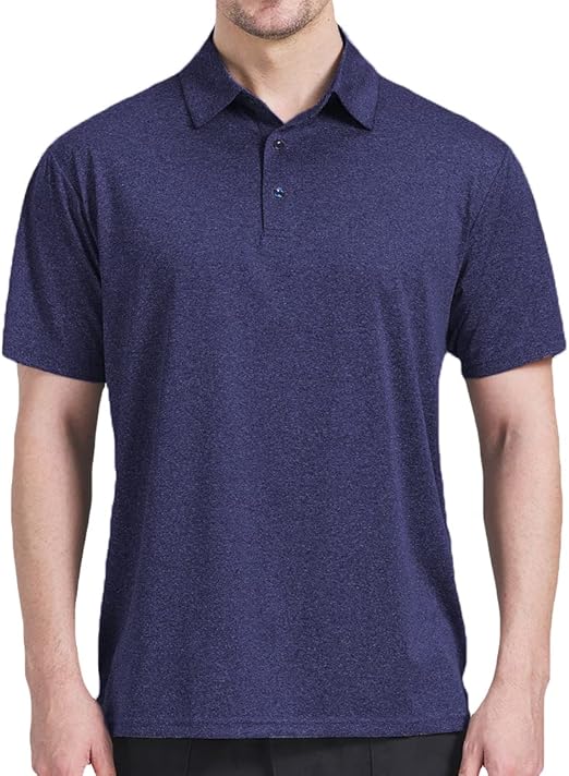 Men’s Lightweight Quick-Dry Polo Shirt | 3 Colors: Heather Grey / Navy / Black | Breathable Casual & Business Short Sleeve - Image 4