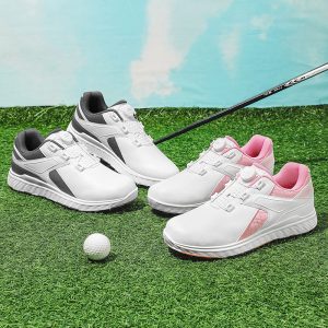 Unisex Dial Closure Golf Shoes | Waterproof Non-Slip Cushioned Outdoor Sneakers