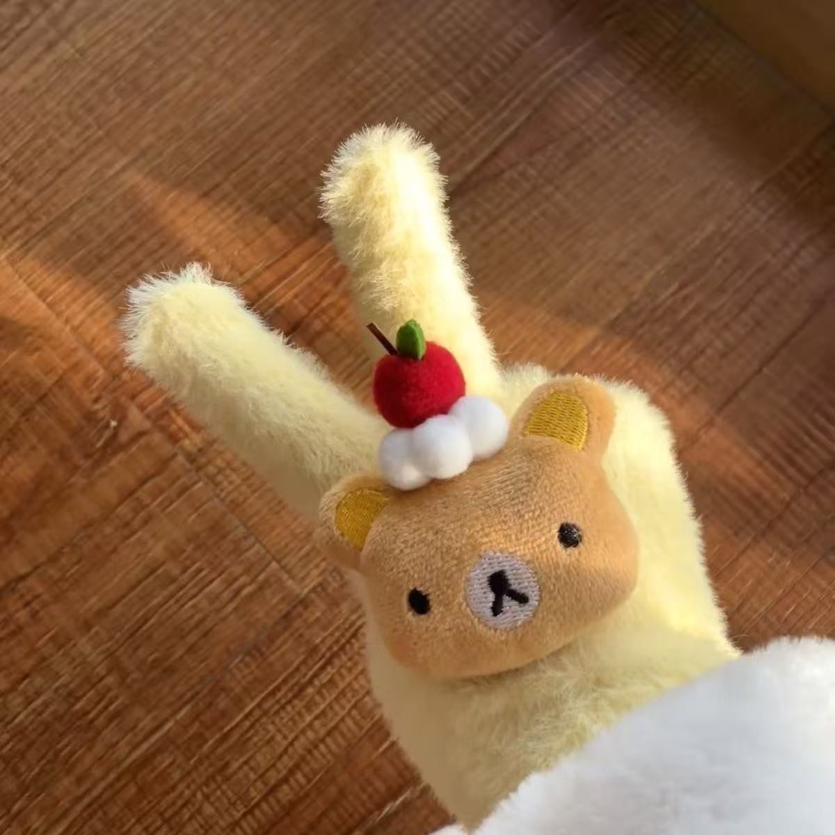 Women’s Cute Bear Fuzzy Knit Gloves – Warm Winter Full Finger Gloves - Image 5